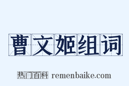 曹文姬组词是什么意思的图片